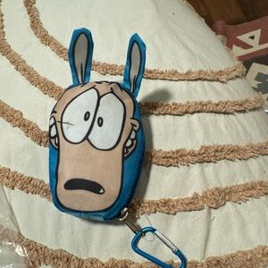 NWOT Nickelodeon Nick Box Rocko's Modern Life Keychain Zip Foldable Shopping Bag